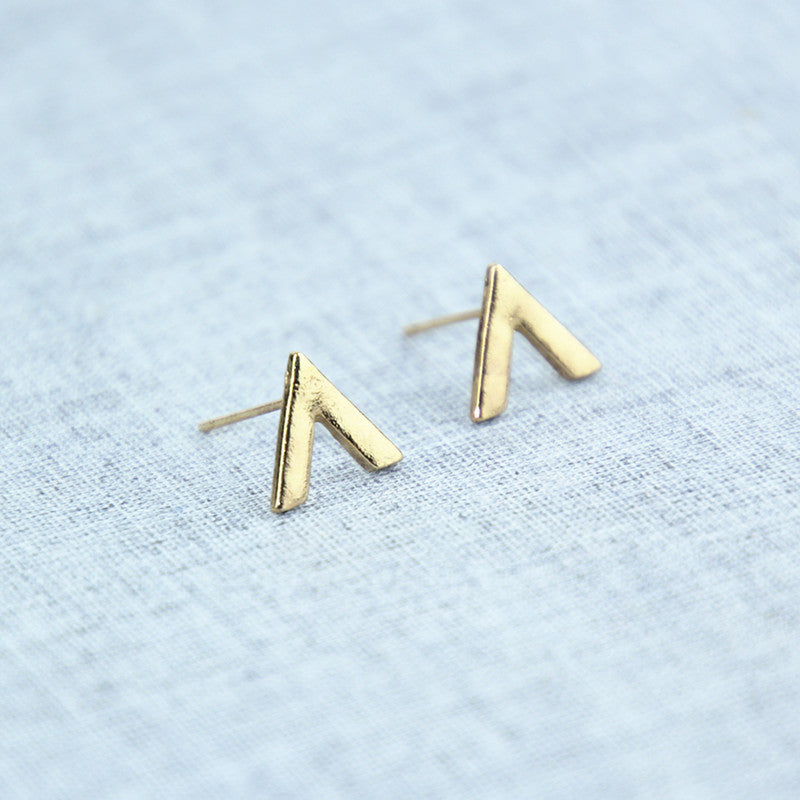 Concise Design Triangle Stud Earrings For Women