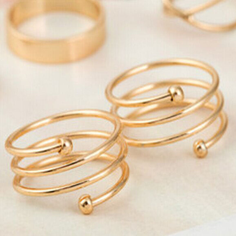 6pcs/set punk stackable Knuckle midi rings for women