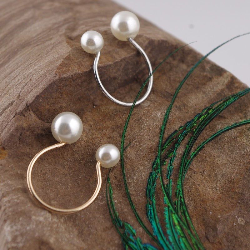 Classic retro double finger ring hollow cross right