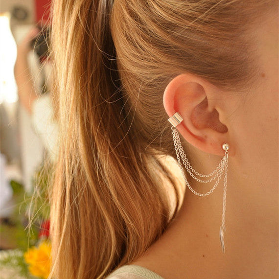 Crystal Flower Leaf Angel Wings Geometry Stud Earrings For Women