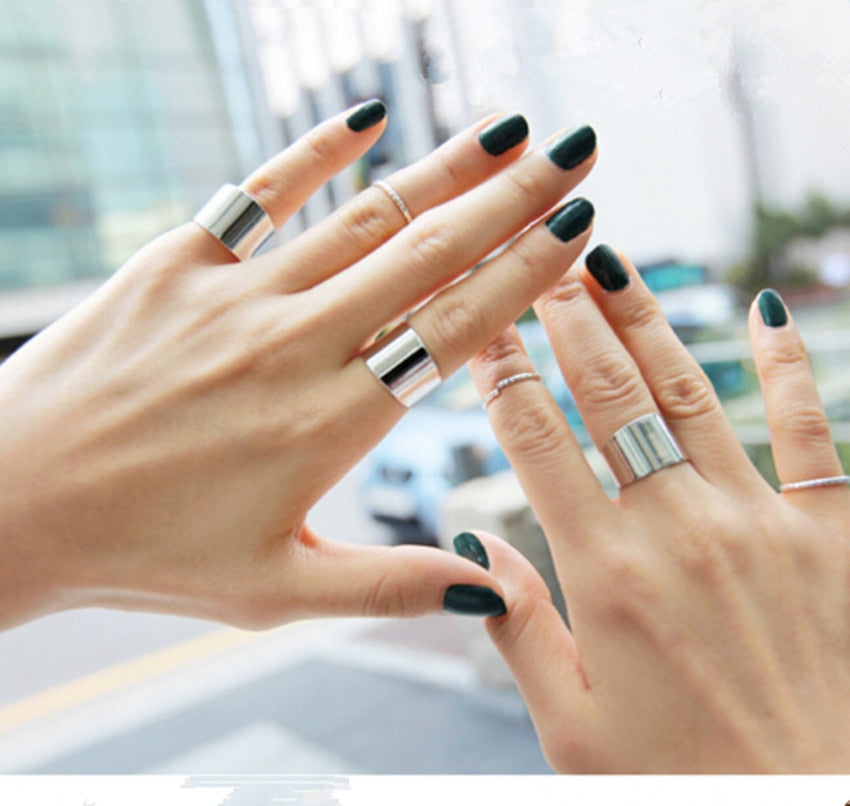 6Pcs/lot Fashion Gold and Silver color Finger Knuckle Ring Set