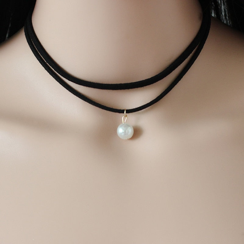 New Black Velvet Choker Necklace
