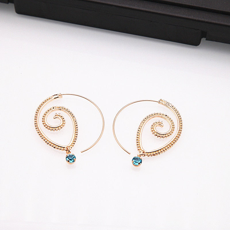 Bohemian Style Swirl Hoop Earring For Women