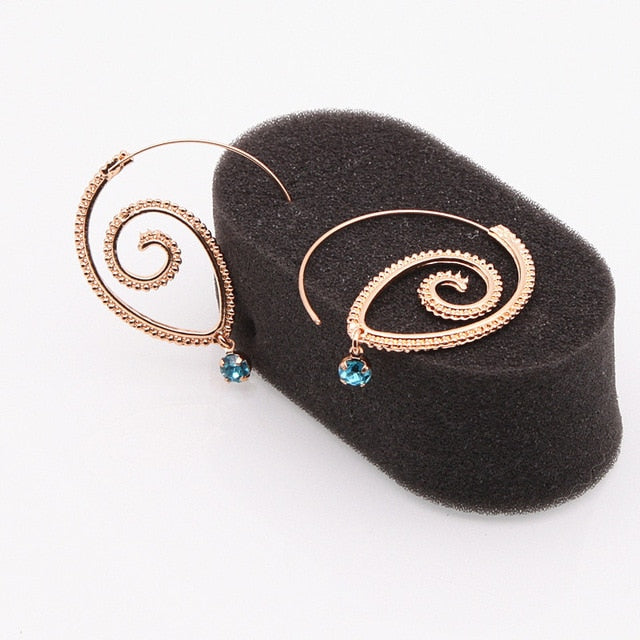 Bohemian Style Swirl Hoop Earring For Women