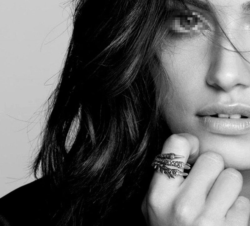 Europe and the United States leaves joint ring 6 sets of personalized wild ring