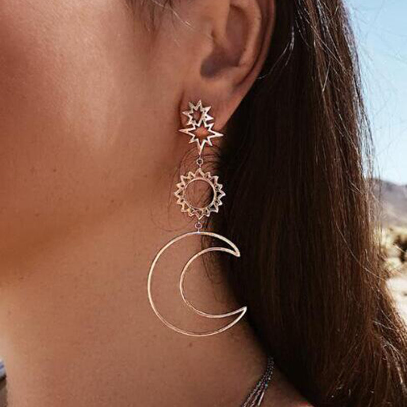 Bohemia Rose Gold Geometry Earrings For Women