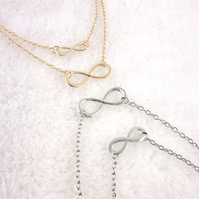 New Fashion Multi Layer Necklace Gold Silver Plated