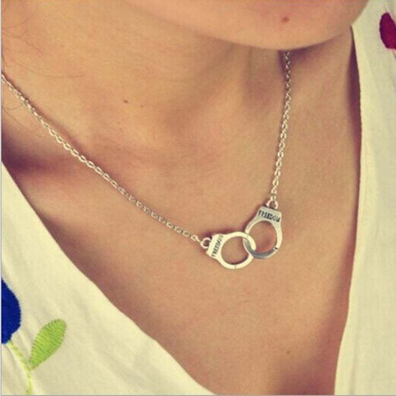 New Handcuff Pendant Necklace For Women Men