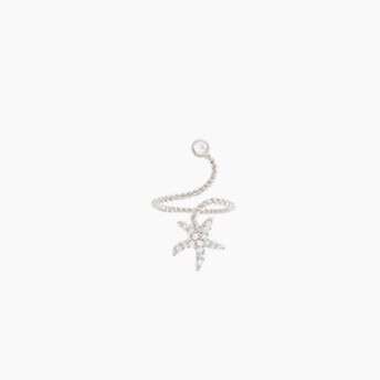New five-pointed star starfish crystal rings for women