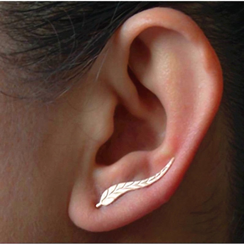 New Fashion Jewelry Leaf Stud Earrings For Women